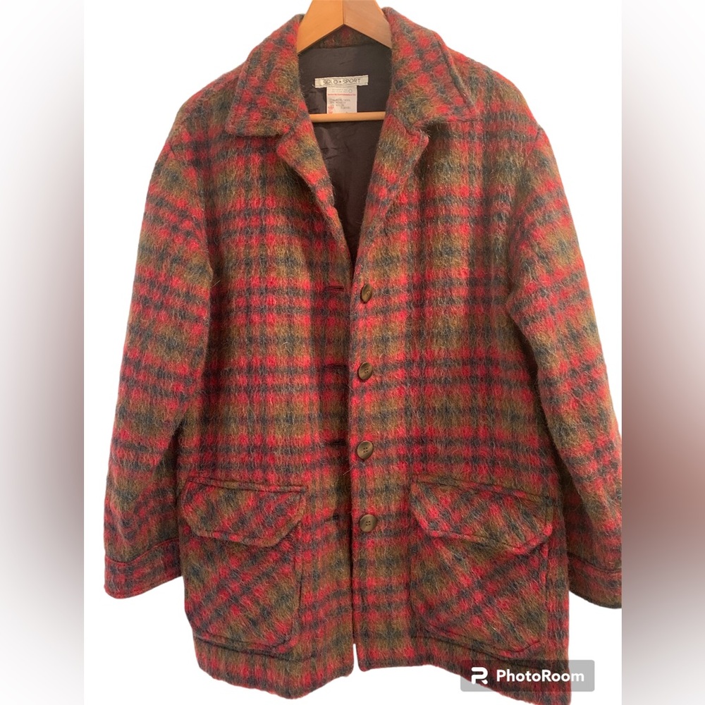 Vintage Wool Red Plaid Shacket
